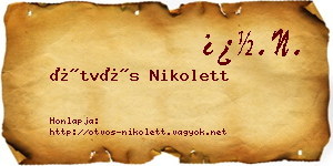 Ötvös Nikolett névjegykártya